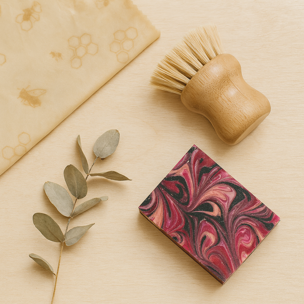 Ecofriendly soap and bamboo brush