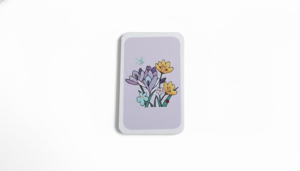 Dish Sponge with floral design on a white background
